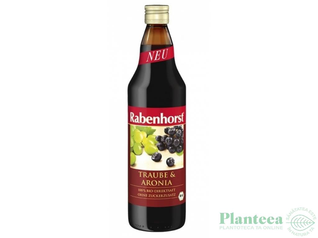 Suc aronia struguri albi eco 750ml - RABENHORST