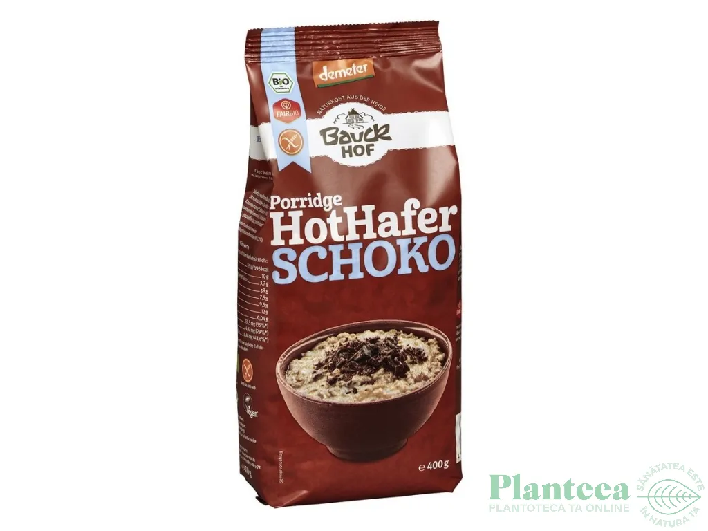 Porridge ovaz ciocolata fara gluten eco 400g - BAUCK HOF