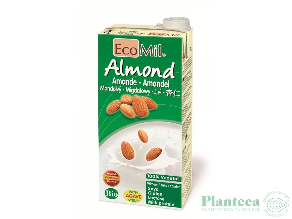 Lapte migdale simplu agave eco 200ml - ECOMIL