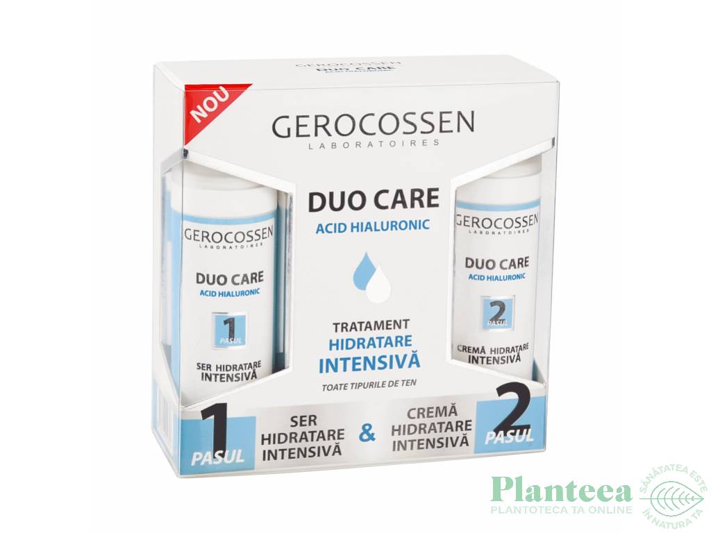 Kit tratament hidratare intensiva acid hialuronic Duo Care [ser+crema] 30ml+30ml - GEROCOSSEN