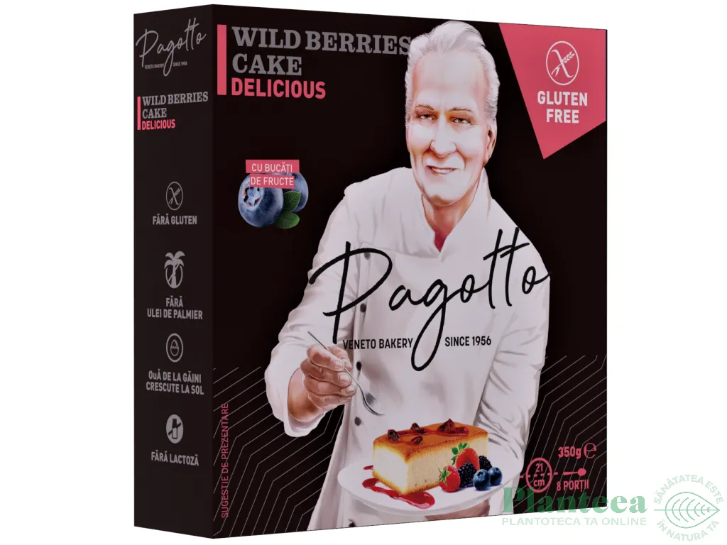 Prajitura fructe padure fara gluten 350g - PAGOTTO