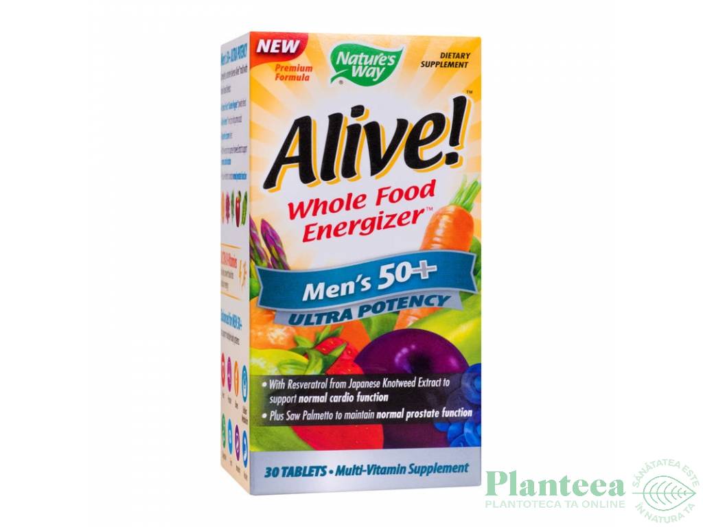 Alive multivitamine men`s 50+ ultra 30cp - NATURES WAY