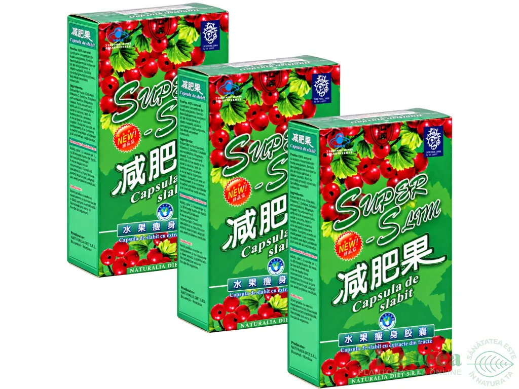 Set Capsula slabit Super Slim cutie 3x30cps - NATURALIA DIET