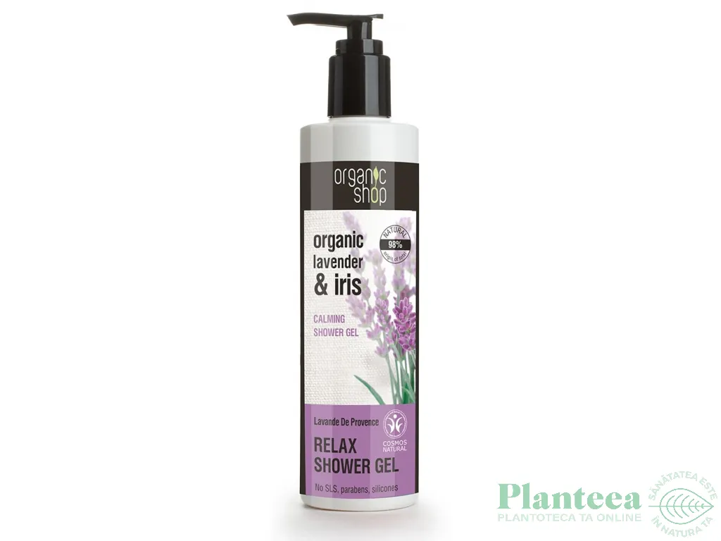 Gel dus relaxant ulei lavanda iris 280ml - ORGANIC SHOP