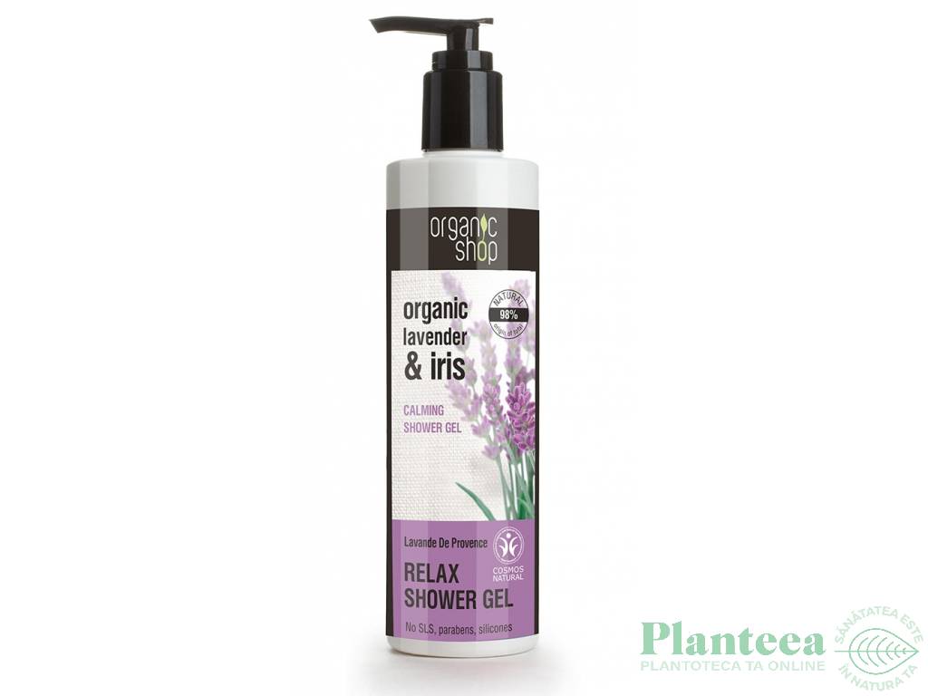 Gel dus relaxant ulei lavanda iris 280ml - ORGANIC SHOP