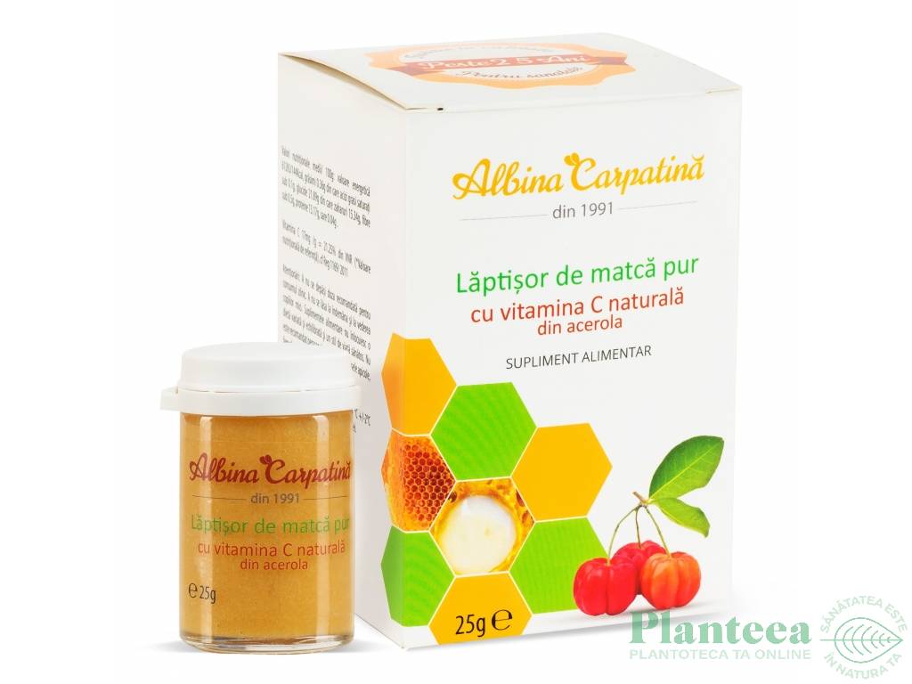 Laptisor matca pur crud vitamina C acerola 25g - ALBINA CARPATINA