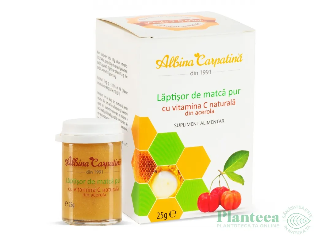 Laptisor matca pur crud vitamina C acerola 25g - ALBINA CARPATINA