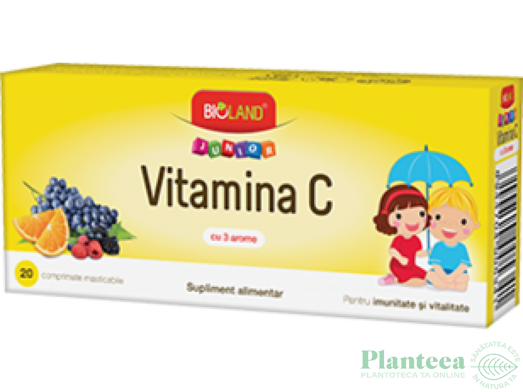 Vitamina C 3arome junior 20cp - BIOLAND