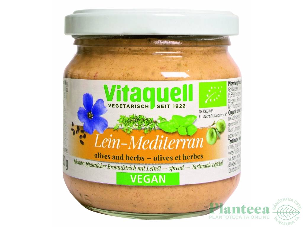 Crema tartinabila seminte in Mediterran eco 180g - VITAQUELL