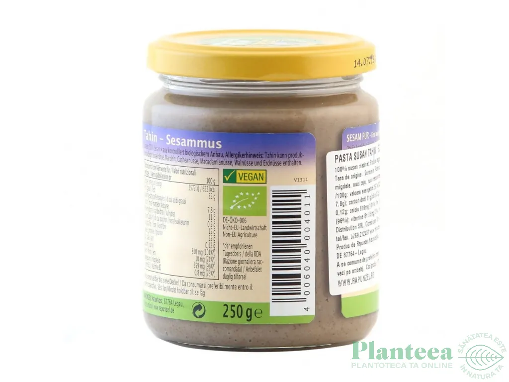 Pasta susan integral Tahini eco 250g - RAPUNZEL