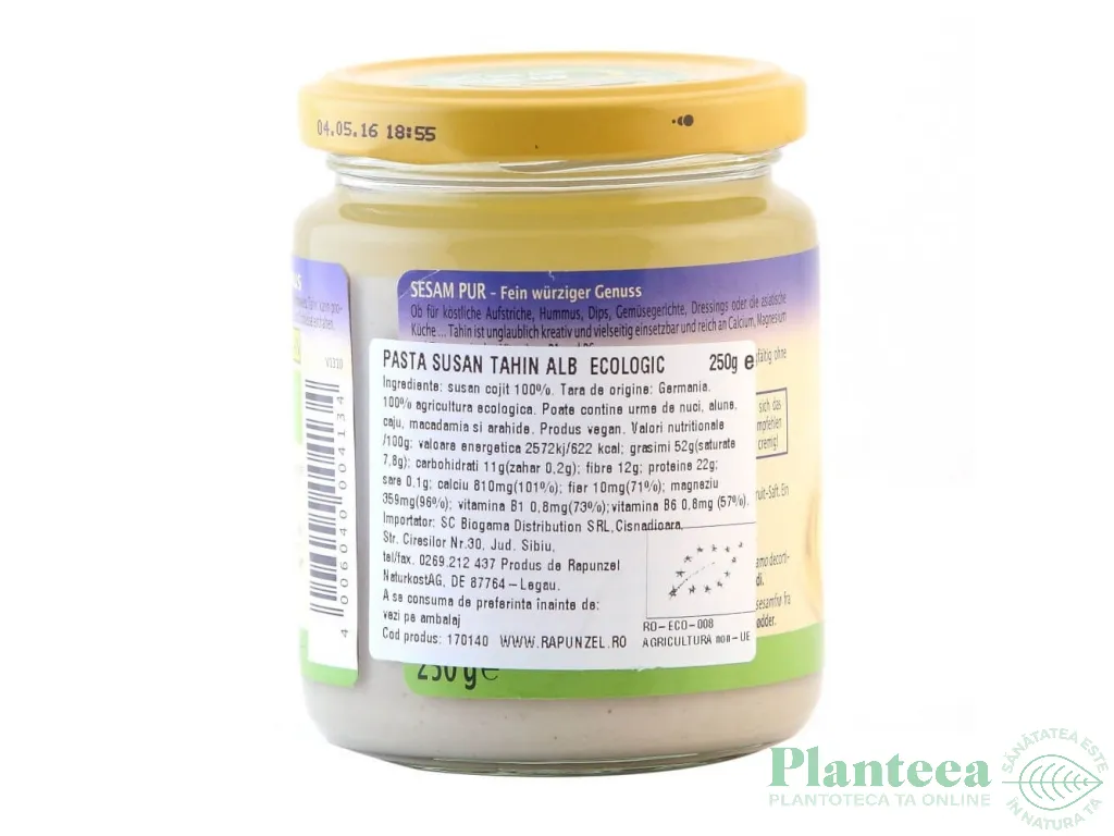 Pasta susan decojit Tahini eco 250g - RAPUNZEL
