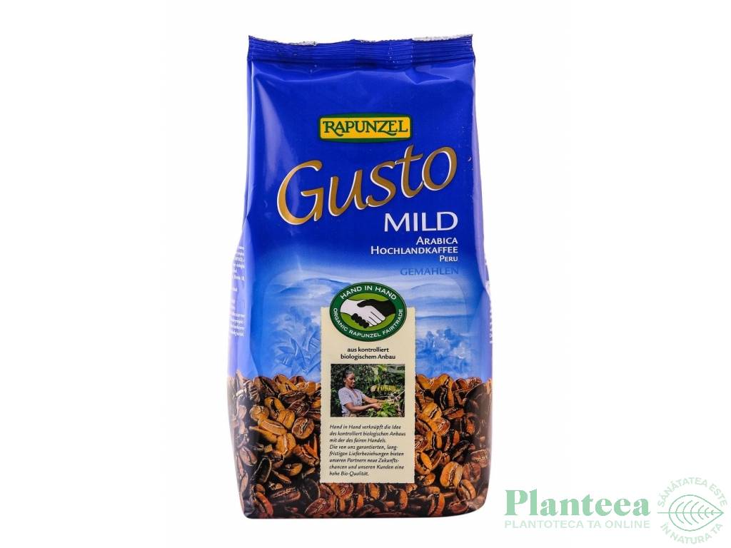 Cafea macinata arabica usoara Gusto eco 500g - RAPUNZEL