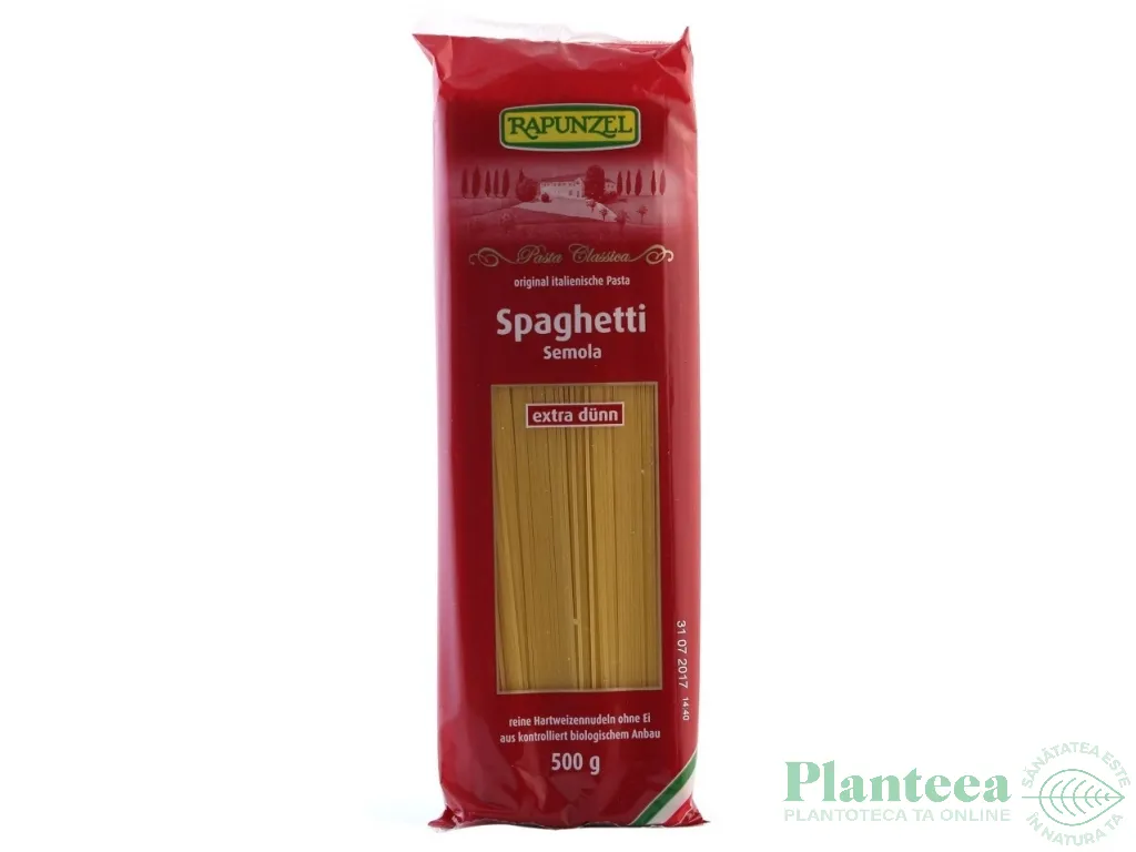 Paste spaghete subtiri grau semola eco 500g - RAPUNZEL