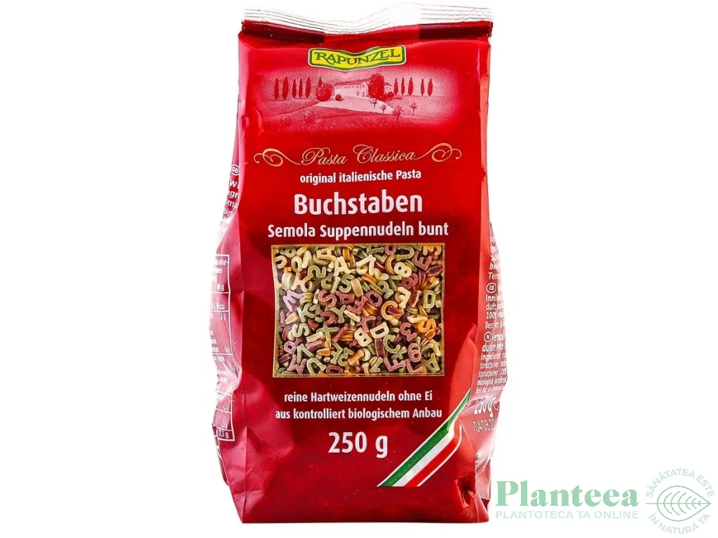 Paste litere color grau semola eco 250g - RAPUNZEL