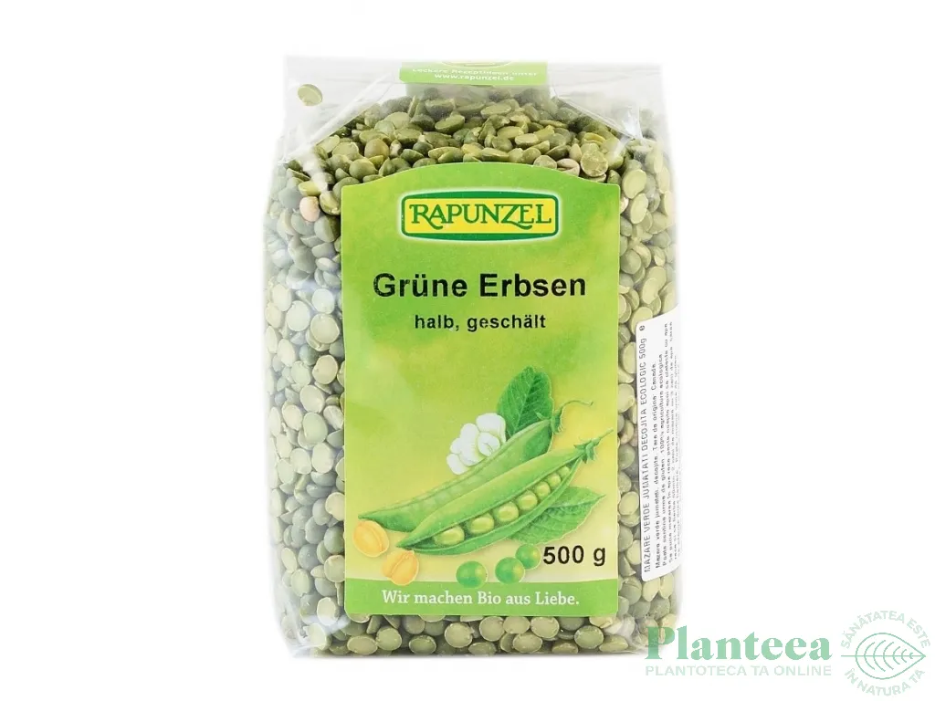 Mazare verde jumatati eco 500g - RAPUNZEL