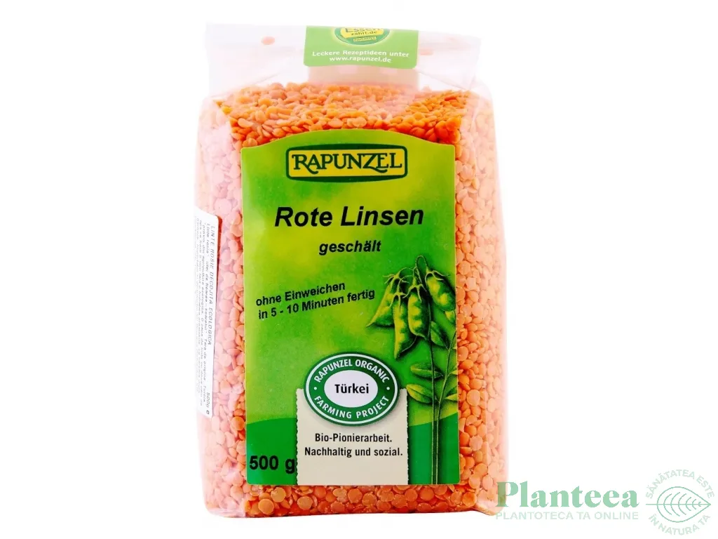 Linte rosie boabe eco 500g - RAPUNZEL