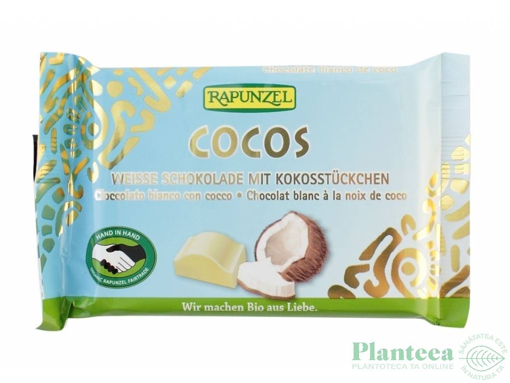 Ciocolata alba cocos eco 100g - RAPUNZEL