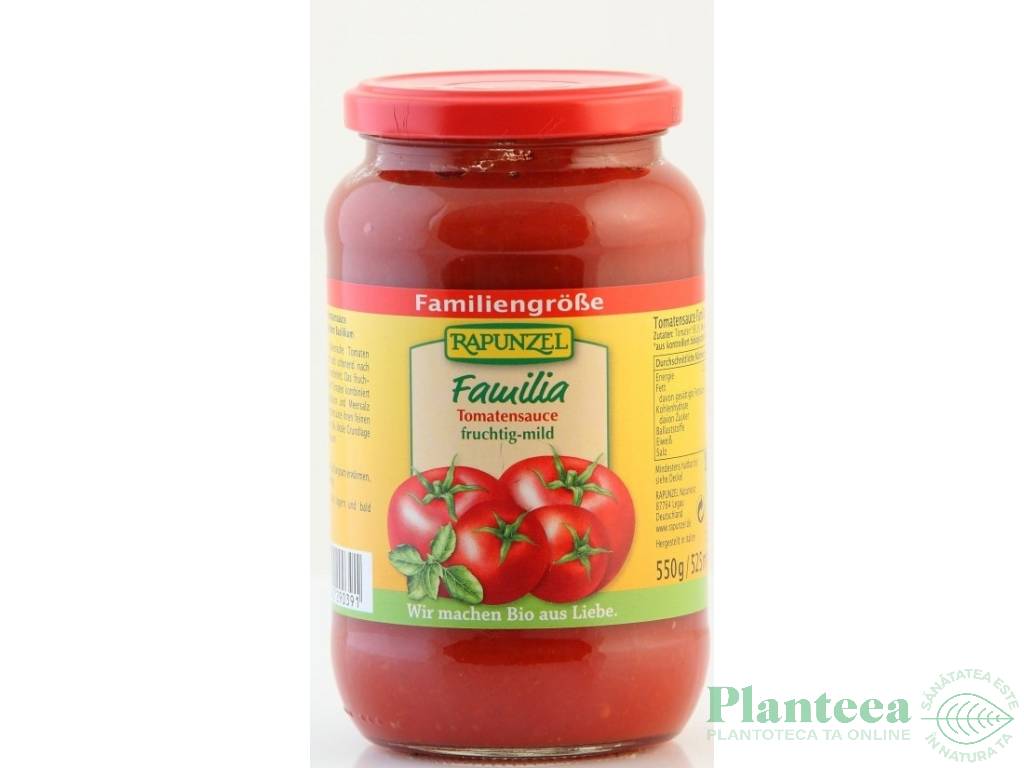 Sos tomat busuioc Familia eco 550g - RAPUNZEL