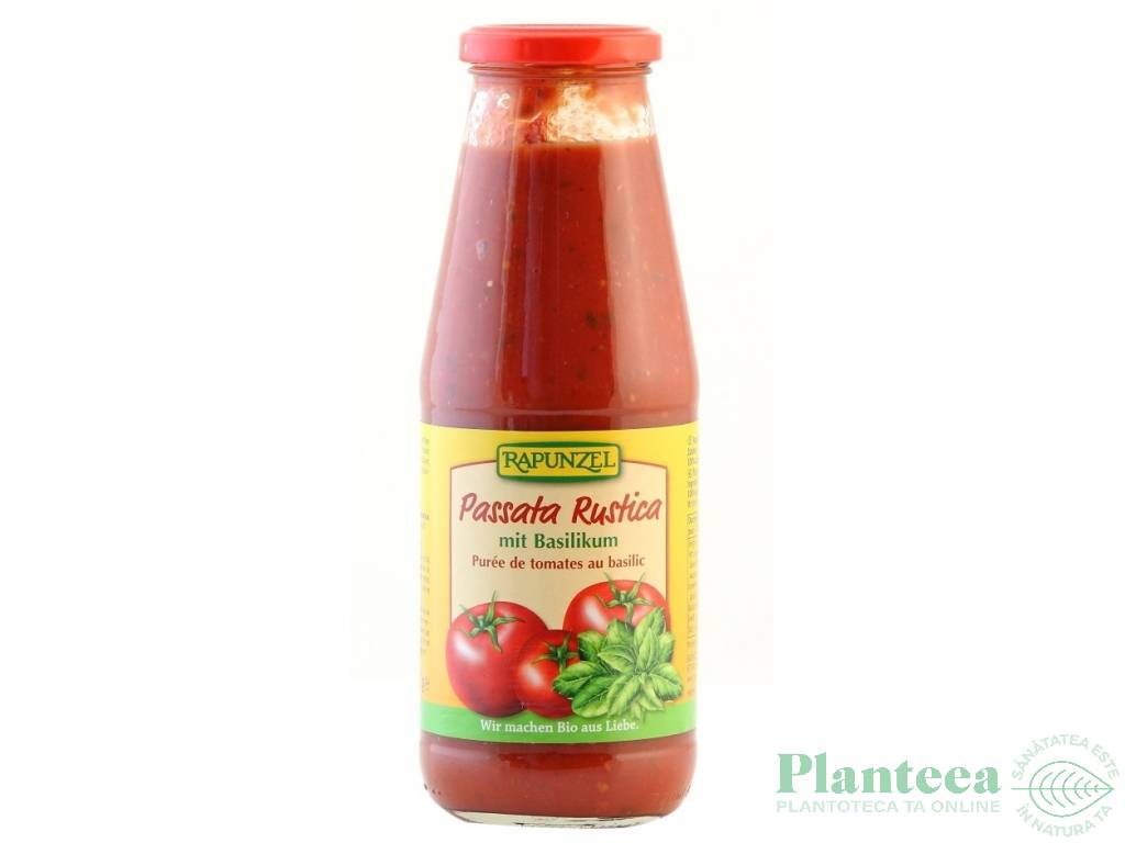 Piure rosii busuioc Passata Rustica eco 680g - RAPUNZEL