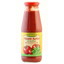 Piure rosii busuioc Passata Rustica eco 680g - RAPUNZEL