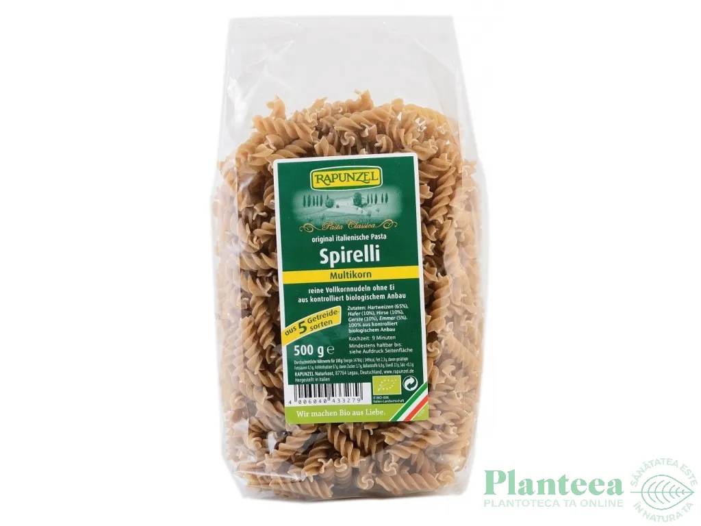 Paste spirale multicereale integrale eco 500g - RAPUNZEL