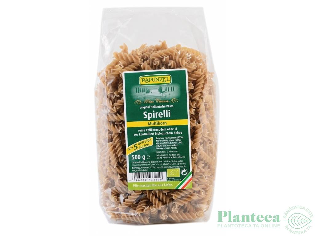 Paste spirale multicereale integrale eco 500g - RAPUNZEL