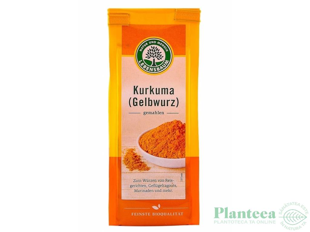 Condiment turmeric macinat eco 50g - LEBENSBAUM