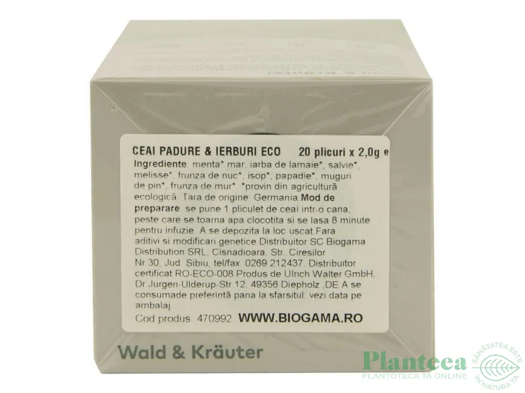 Ceai ierburi padure eco 20dz - LEBENSBAUM