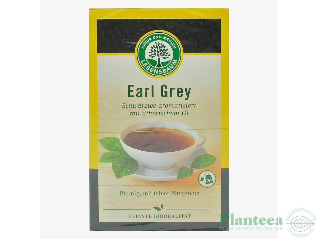 Ceai negru earl grey eco 20dz - LEBENSBAUM