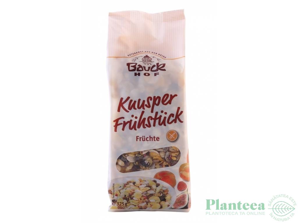 Mic dejun crocant fructe fara gluten eco 325g - BAUCK HOF