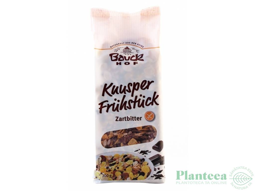 Fulgi crocanti cereale ciocolata amaruie fara gluten eco 300g - BAUCK HOF