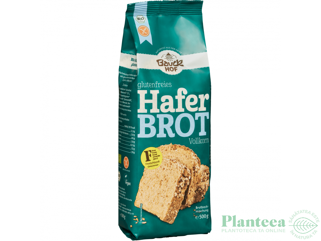 Premix paine ovaz integral fara gluten eco 500g - BAUCK HOF