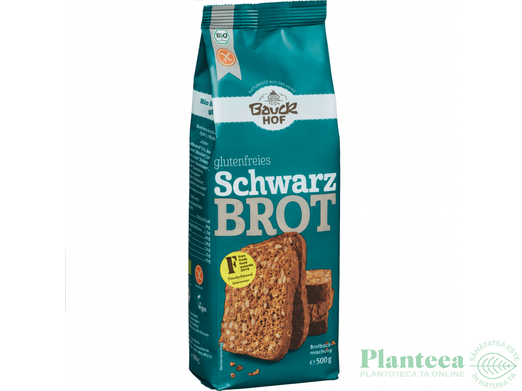 Premix paine neagra fara gluten eco 500g - BAUCK HOF