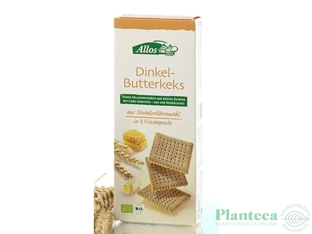 Biscuiti clasici spelta unt miere eco 150g - ALLOS