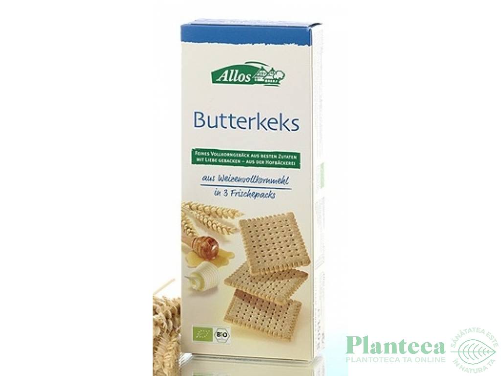 Biscuiti clasici grau unt miere eco 150g - ALLOS