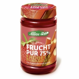 Dulceata capsuni rubarba 75% fara zahar eco 250g - ALLOS