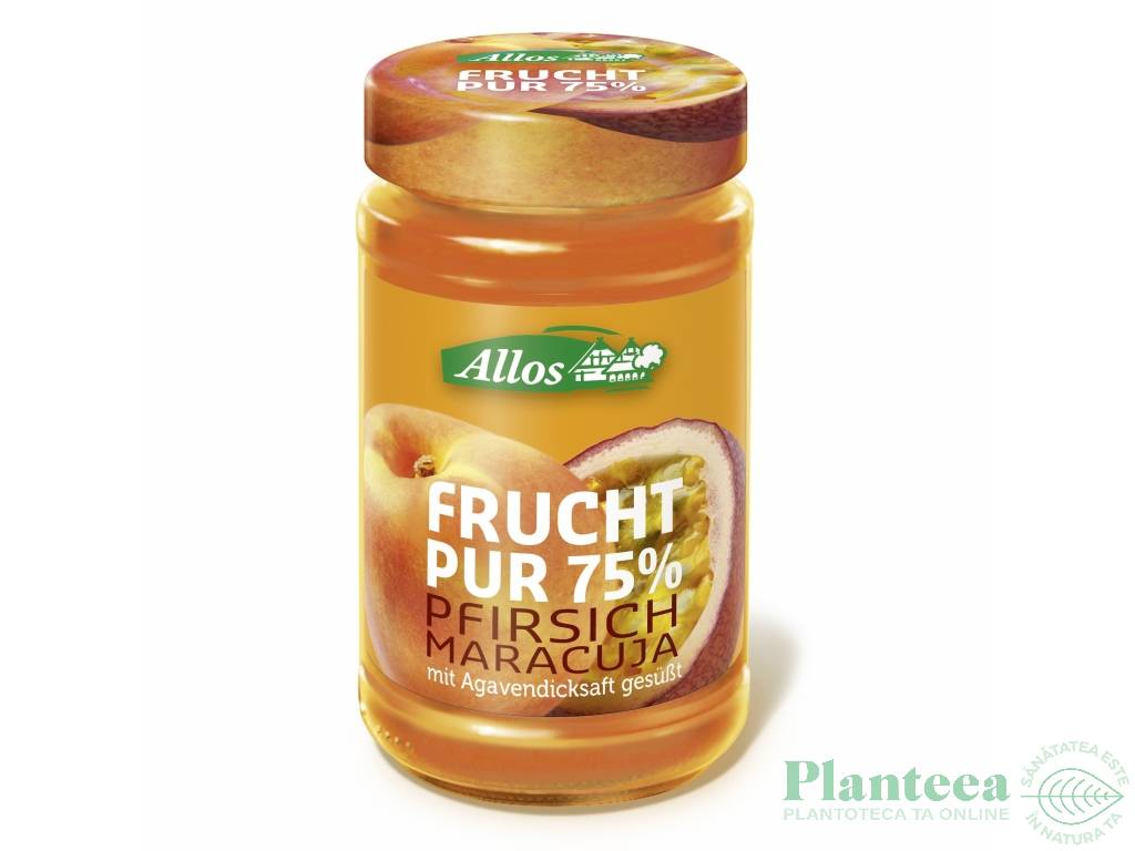 Dulceata piersici fructul pasiunii 75% fara zahar eco 250g - ALLOS