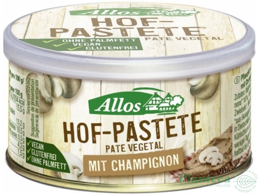 Pate vegetal ciuperci champignon 125g - ALLOS