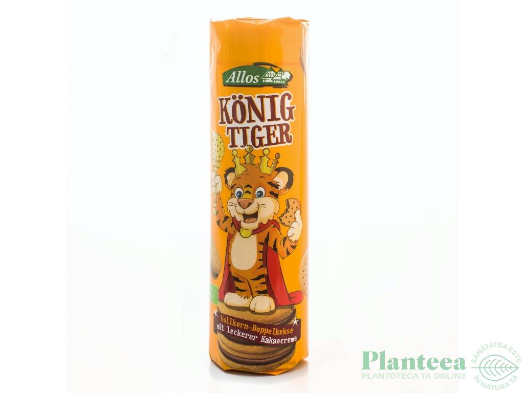 Biscuiti dubli crema cacao King Tiger copii eco 300g - ALLOS