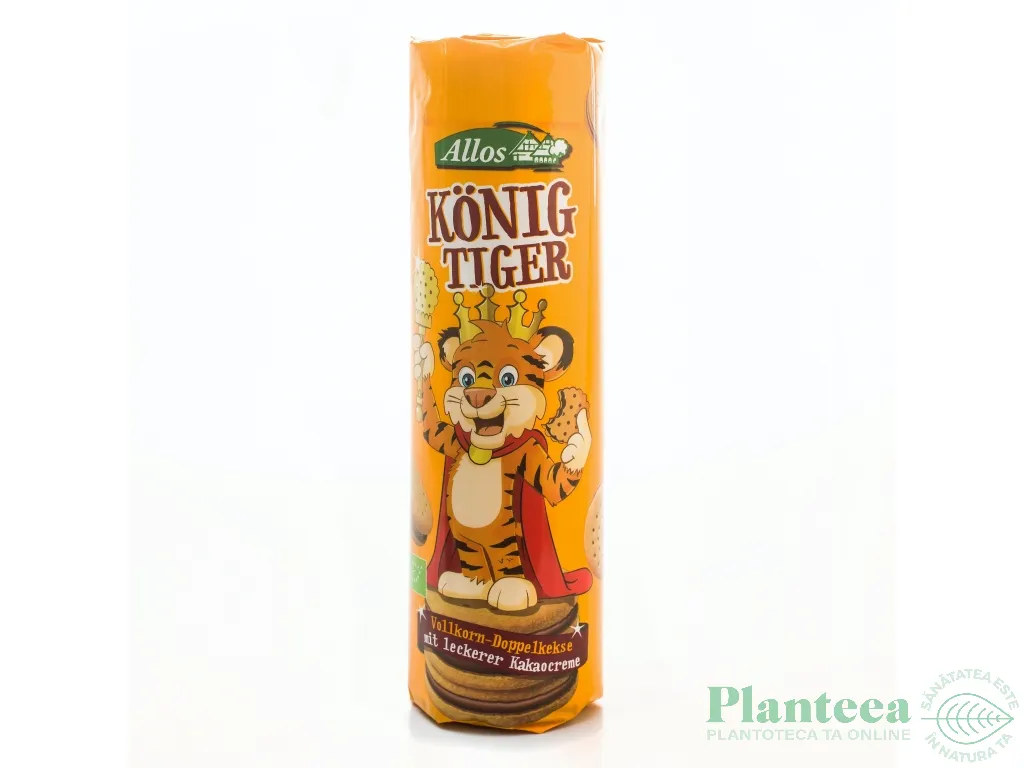Biscuiti dubli crema cacao King Tiger copii eco 300g - ALLOS