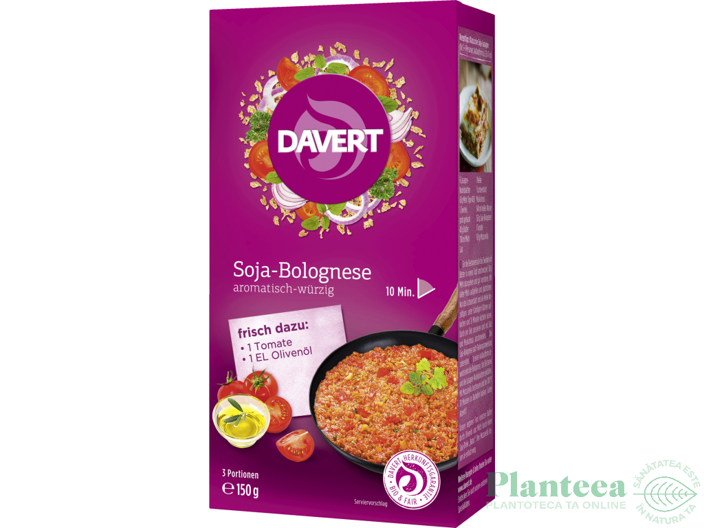 Premix soia in sos bolognese picant eco 150g - DAVERT