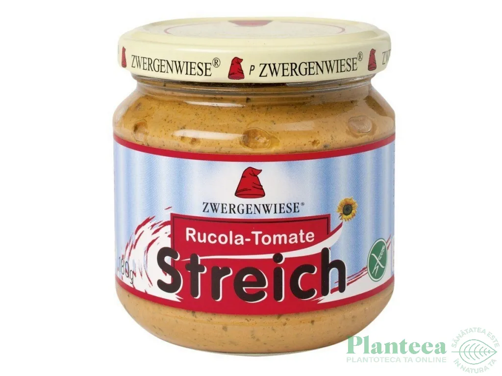 Pate vegetal fl soarelui rucola tomate fara gluten eco 180g - ZWERGENWIESE
