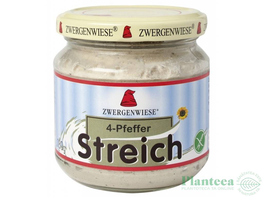 Pate vegetal fl soarelui 4ardei eco 180g - ZWERGENWIESE