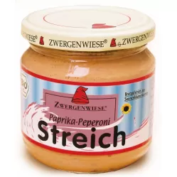 Pate vegetal fl soarelui ardei gras/iute eco 180g - ZWERGENWIESE