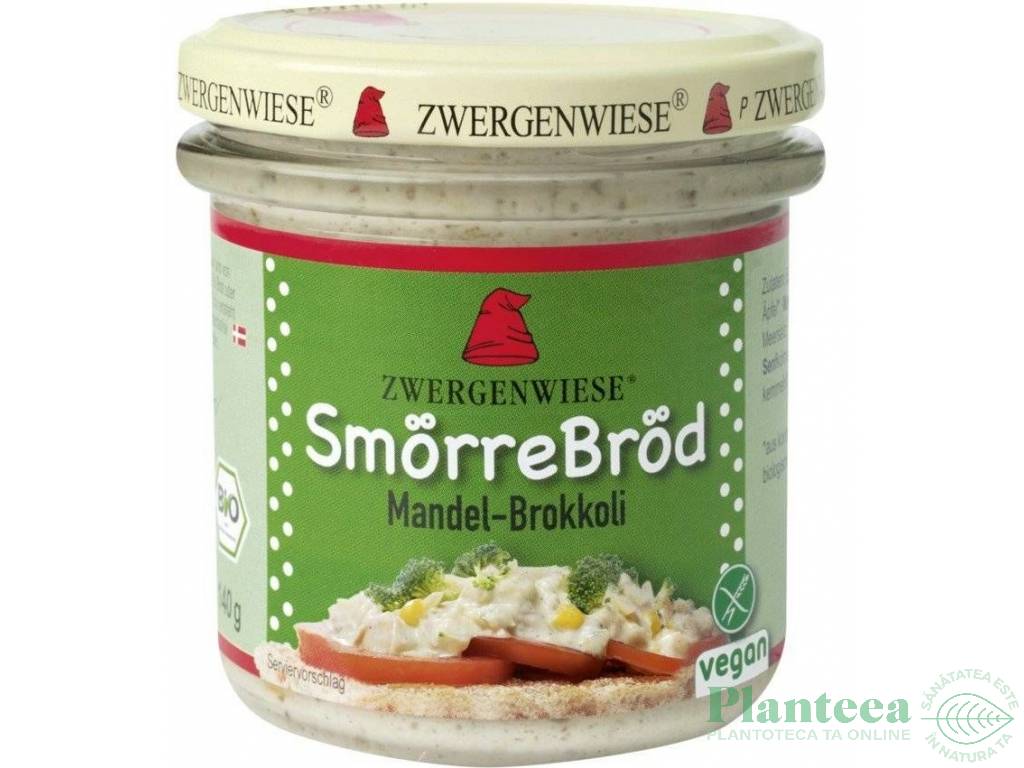 Spread migdale brocoli fara gluten eco 140g - ZWERGENWIESE