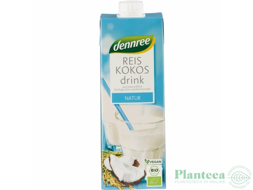 Lapte orez cocos simplu eco 1L - DENNREE