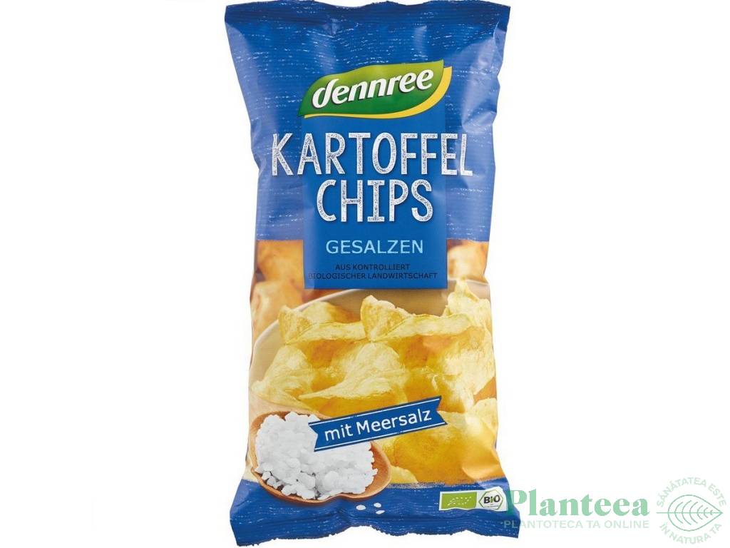 Chipsuri cartofi sare marina eco 125g - DENNREE