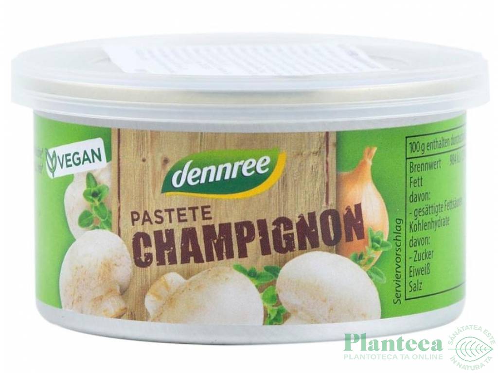 Pate vegetal ciuperci champignon eco 125g - DENNREE