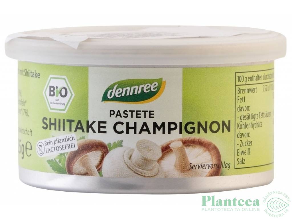 Pate vegetal shiitake champignon eco 125g - DENNREE
