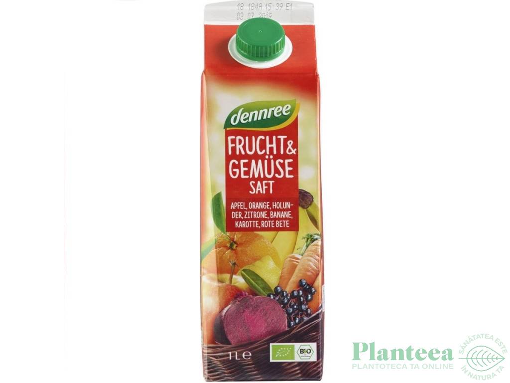 Suc rosu fructe legume eco 1L - DENNREE